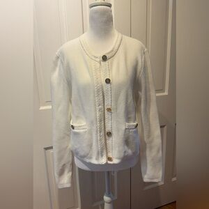 J.Crew Factory 100% Cotton Cardigan Sweater. Size M. Washed but never worn